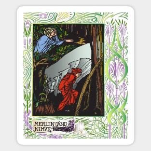 Merlin and Nimue by Beardsley Magnet